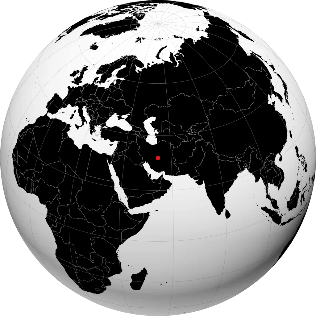 Yazd op de globe