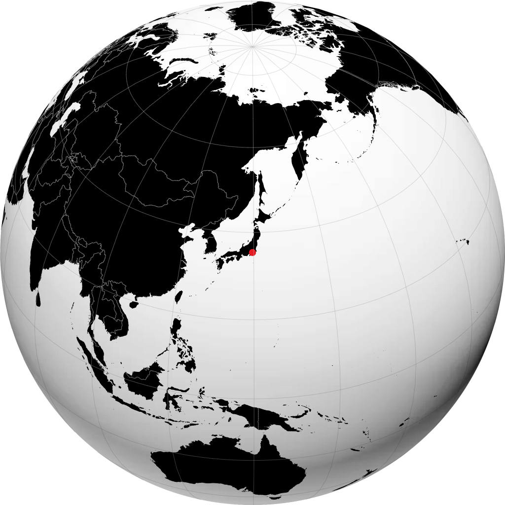 Yokohama op de globe
