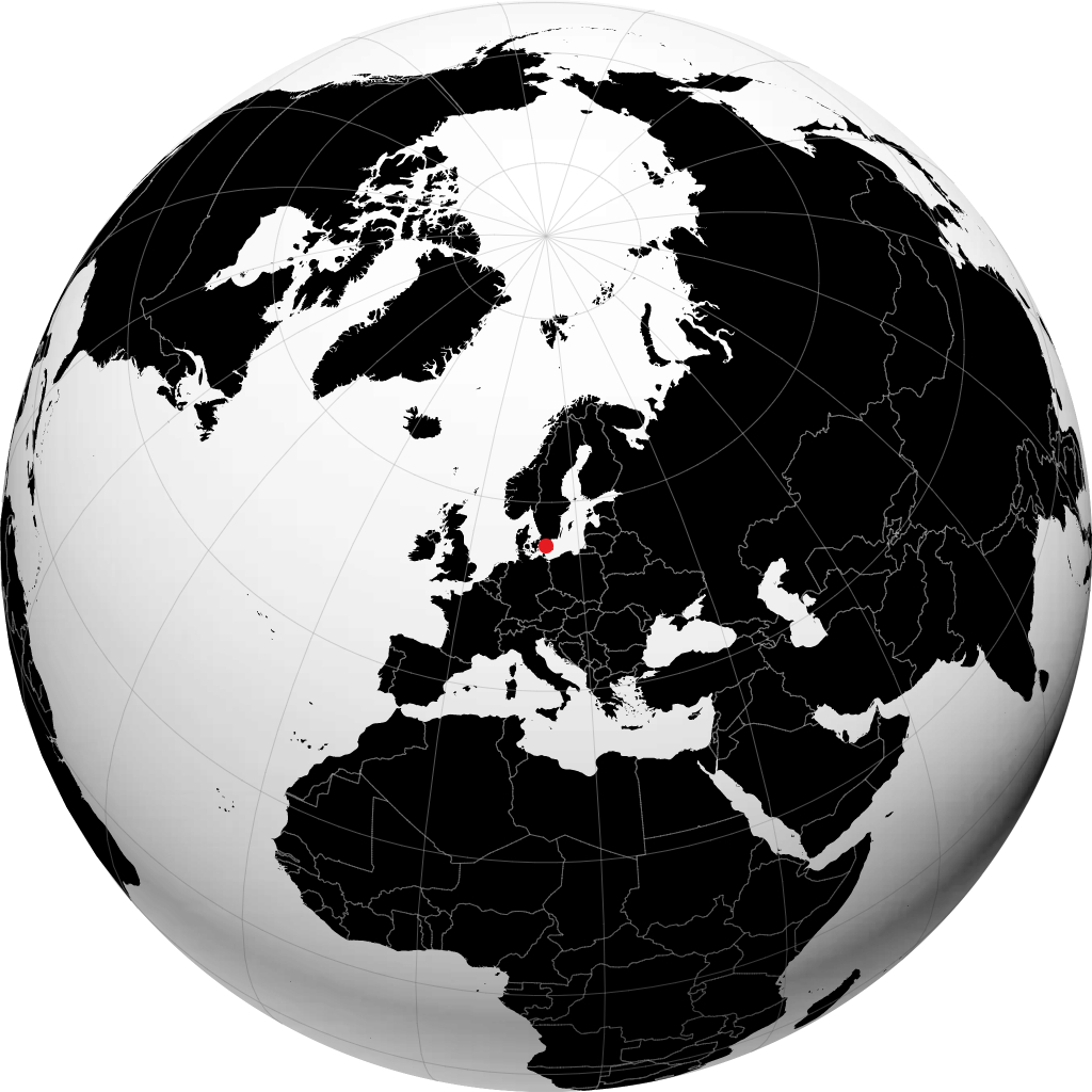 Ystad op de globe