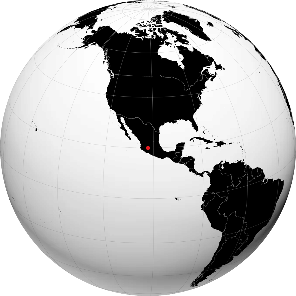Zamora de Hidalgo op de globe