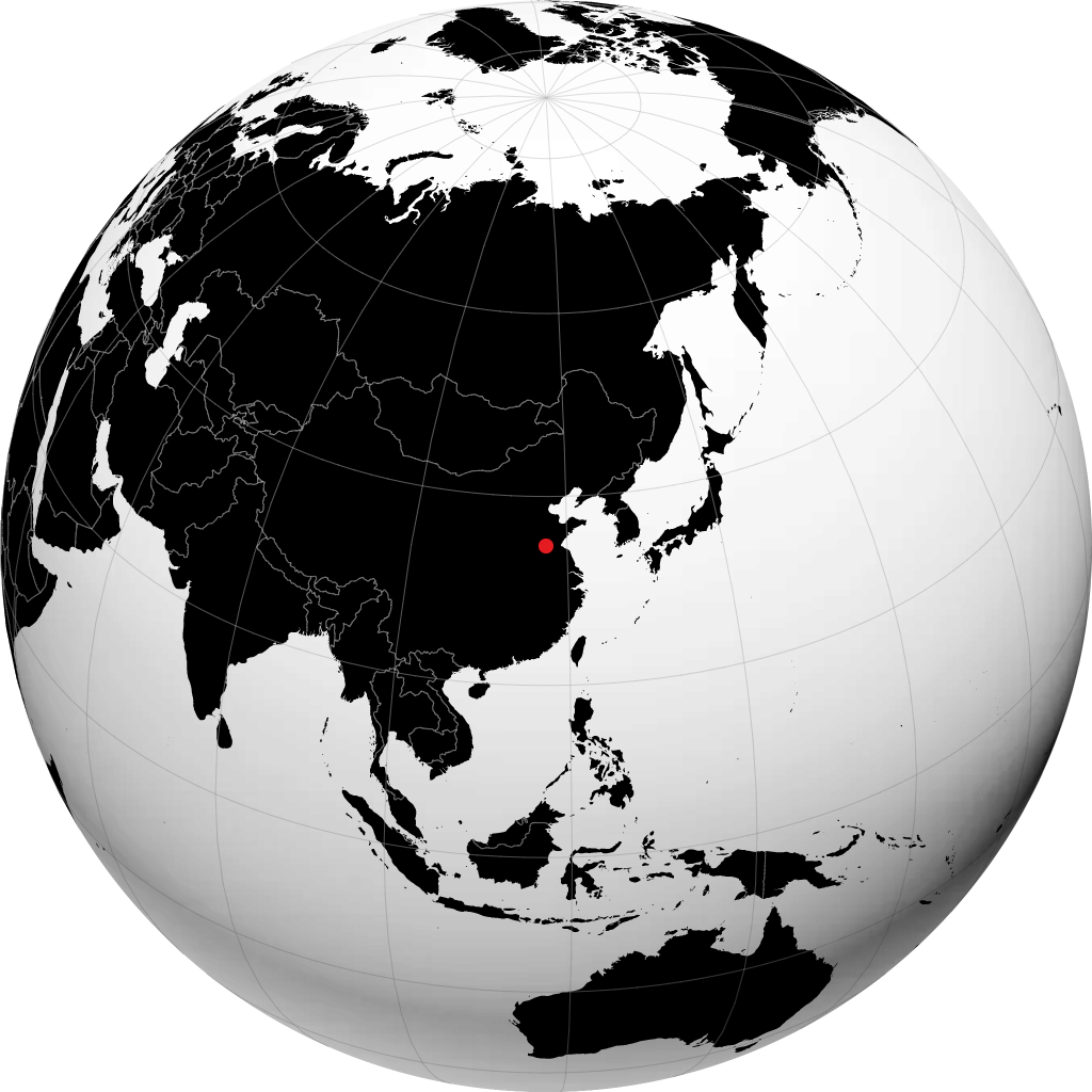 Zaozhuang op de globe