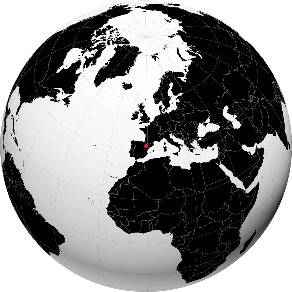 Zaragoza op de globe
